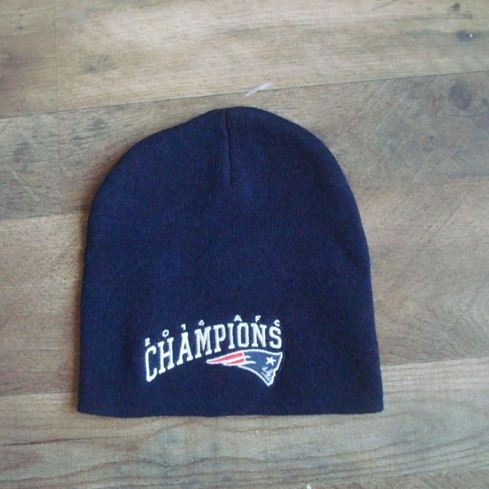 NEW ENGLAND PATRIOTS BLUE BEANIE KNIT TOBOGGAN VINTAGE 00S Y2K‎ T1